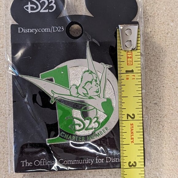 Disney D23 Charter Member Tinker bell silver and green pin - Picture 5 of 7